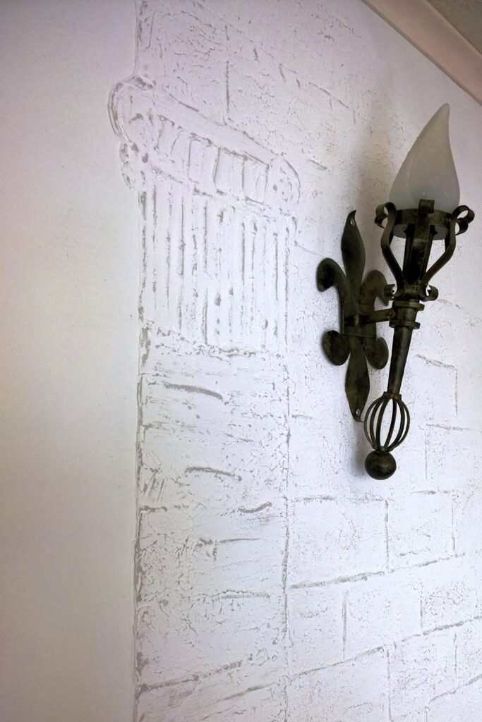 Linnan muurit seinä vanhanajan tyyliin